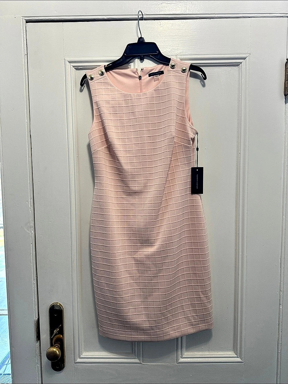 Tommy Hilfiger Textured Mini Dress in Pink Size 10 NWT